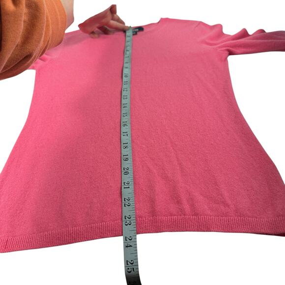 Lands' End Cashmere Sweater Size XS Pink Long Sleeve Cozy Warm Barbiecore - Picture 6 of 14